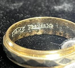 Gent's Gold Wedding Band 14K 2 Tone Gold 5.7g Size:11